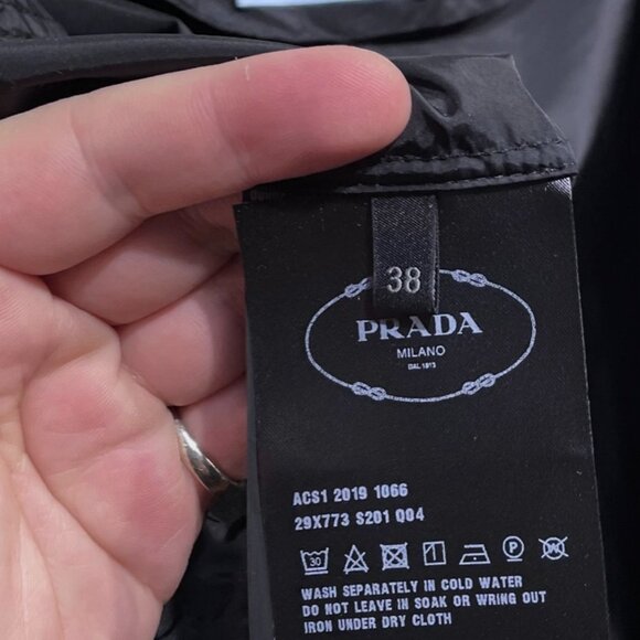 Prada 2019 Black Cropped Windbreaker Jacket - Picture 7 of 9